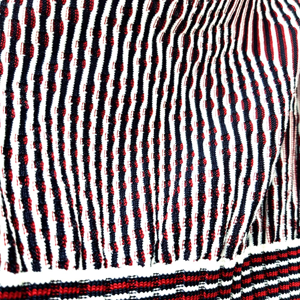 CHANEL P47925 ストライプ サマードレス ノースリーブ トップス アパレル ワンピース レーヨン レディース ブラック ブラック×レッド×ホワイト - brandshop-reference