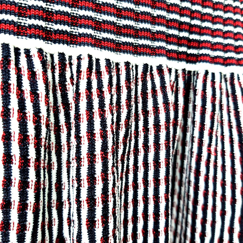 CHANEL P47925 ストライプ サマードレス ノースリーブ トップス アパレル ワンピース レーヨン レディース ブラック ブラック×レッド×ホワイト - brandshop-reference