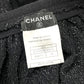 CHANEL P29091K00191 06A Glitter Knit Flare Skirt and Long Sleeve Knit Top and Bottom Set, Wool, Women's, Black