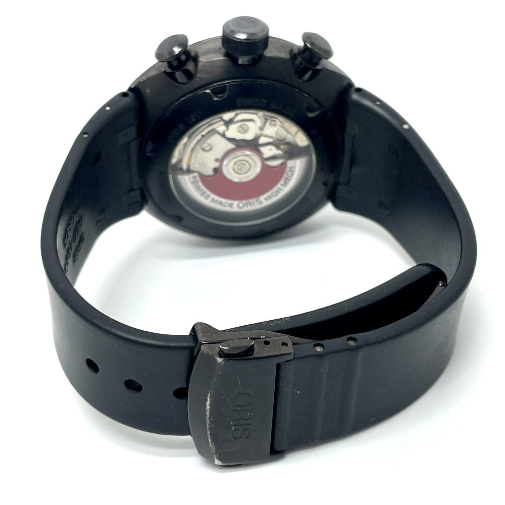ORIS 7611 クロノグラフ TT3 CHRONOGRAPH BLACK 自動巻き 腕時計 チタン メンズ ブラック ブラック