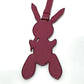LOUIS VUITTON M62735 LV Rabbit Jeff Koons Bag Charm Keychain Leather Women's Bordeaux