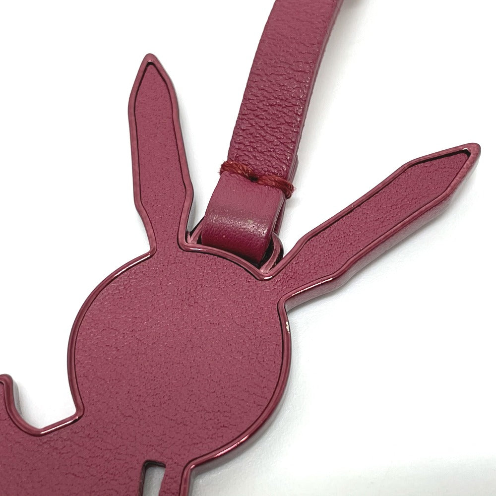 LOUIS VUITTON M62735 LV Rabbit Jeff Koons Bag Charm Keychain Leather Women's Bordeaux