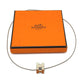 HERMES H Cube Carage d'Ache Necklace in Orange and Silver