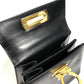 Salvatore Ferragamo Gancini Shoulder Bag, 2-Way Leather, Black, Women's