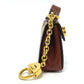 Salvatore Ferragamo Gancini Bag Charm, Leather, Brown with Gold Hardware, Women's