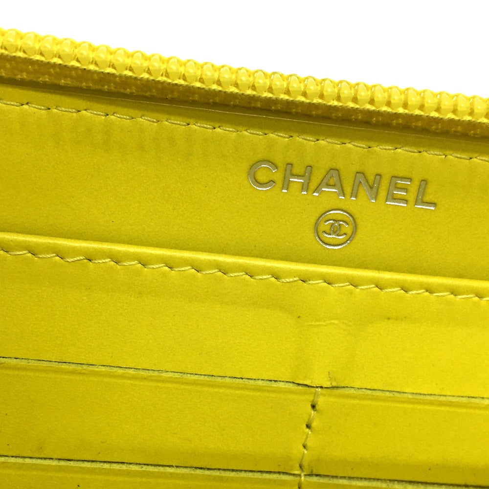 Chanel CC Coco Mark Round Fastener Long Wallet (dengan duit syiling) wanita cabiaskin