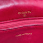 CHANEL ビコローレ ココマーク カバン バッグ チェーン ショルダー 肩掛け ショルダーバッグ ラムスキン レディース レッド