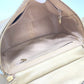 CHANEL CC Coco Charm V-Stitch Chevron Chain Shoulder Bag in Beige Caviar Leather