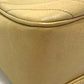 CHANEL CC Coco Charm V-Stitch Chevron Chain Shoulder Bag in Beige Caviar Leather