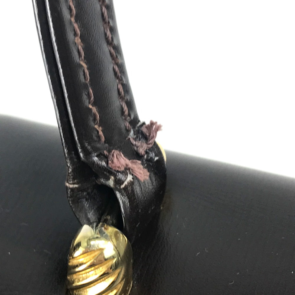 GUCCI Vintage Gucci Accordion Bag, One-Handle Leather Handbag, Women's, Brown with Gold Hardware