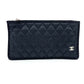 CHANEL CC Coco Mark Eye Mask &amp; Pouch Set, Silk, Unisex, Black