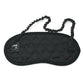 CHANEL CC Coco Mark Eye Mask &amp; Pouch Set, Silk, Unisex, Black