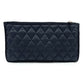 CHANEL CC Coco Mark Eye Mask &amp; Pouch Set, Silk, Unisex, Black