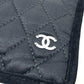 CHANEL CC Coco Mark Eye Mask &amp; Pouch Set, Silk, Unisex, Black
