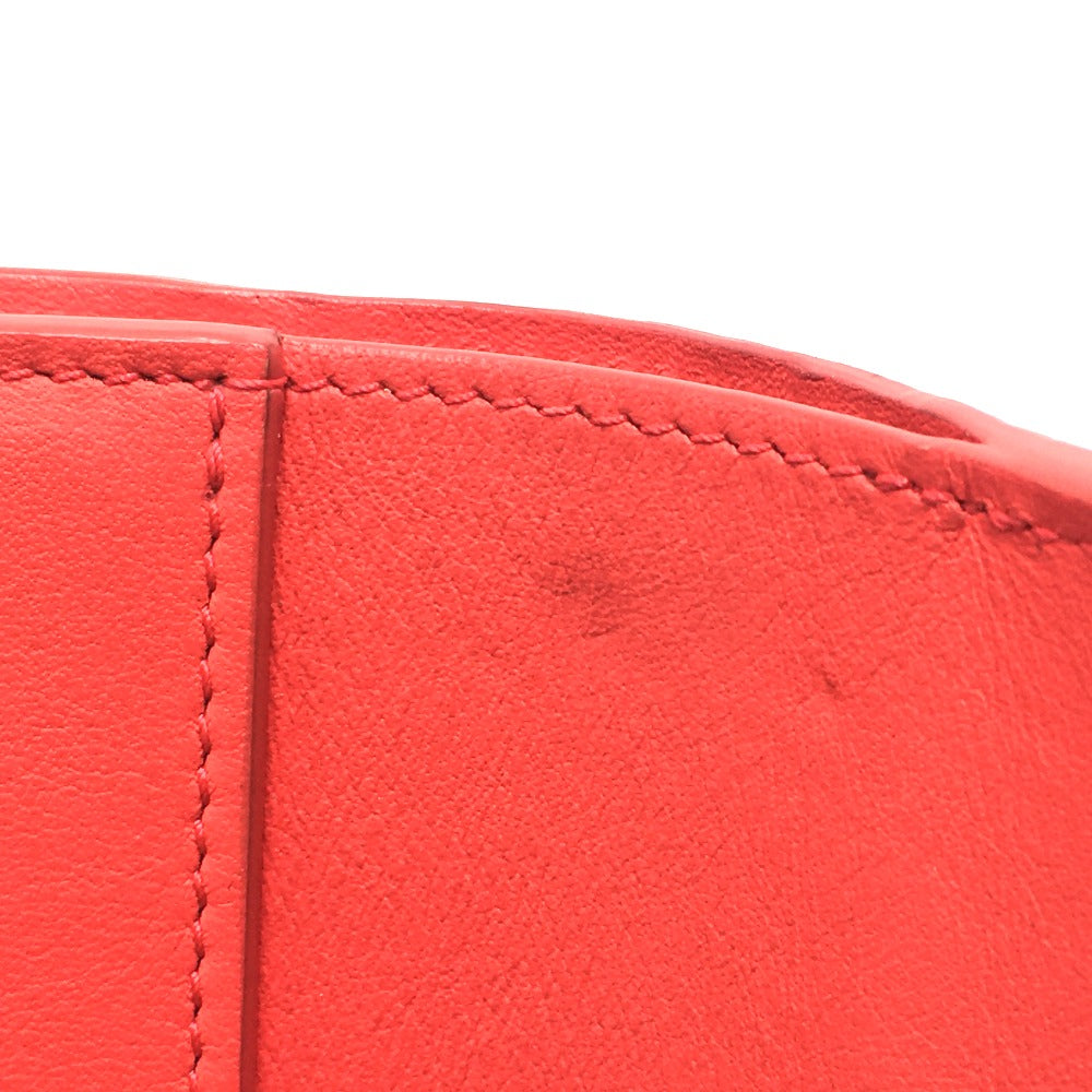 LOUIS VUITTON M69069 Japan-exclusive Portefeuille Capucines XS Compact Tri-fold Wallet in Taurillon Leather, Coral Tahiti Red