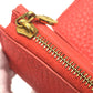 LOUIS VUITTON M69069 Japan-exclusive Portefeuille Capucines XS Compact Tri-fold Wallet in Taurillon Leather, Coral Tahiti Red