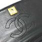 CHANEL CC Coco Mark Pochette Bag Chain Shoulder Bag Lambskin Women's Black