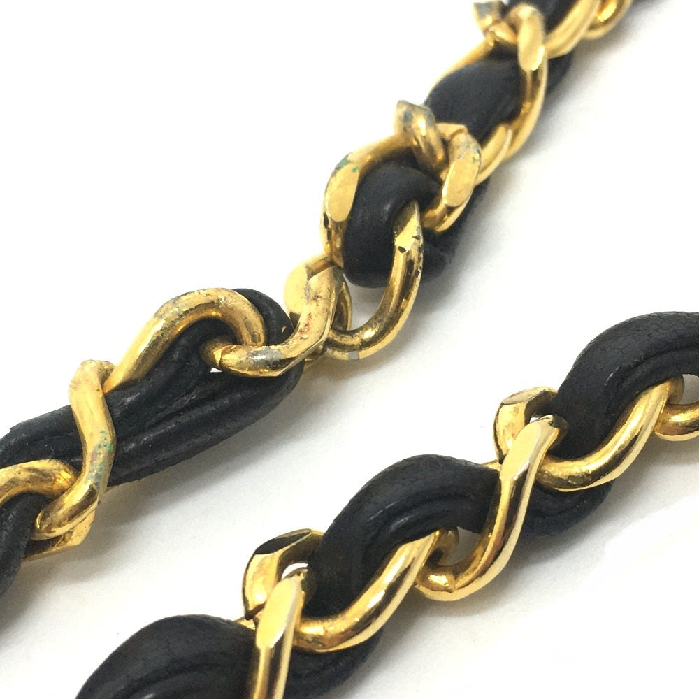 CHANEL CC Coco Mark Pochette Bag Chain Shoulder Bag Lambskin Women's Black