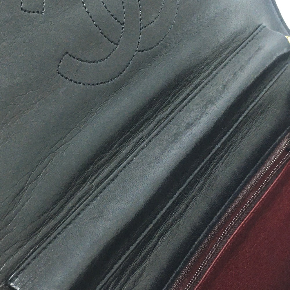 CHANEL CC Coco Mark Pochette Bag Chain Shoulder Bag Lambskin Women's Black
