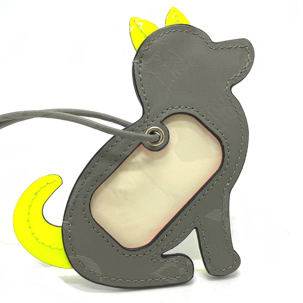 LOUIS VUITTON M63280 Monogram Titanium Porte Address Dog Pop-Up Limited Edition Charm Monogram Canvas Women's Gray