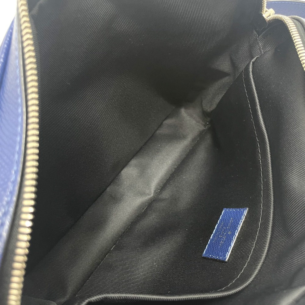 LOUIS VUITTON M33437 Taiga Outdoor Messenger Shoulder Bag in Taiga Leather, Men's, Cobalt Blue
