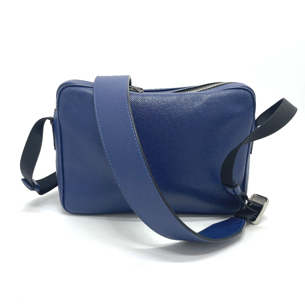 LOUIS VUITTON M33437 Taiga Outdoor Messenger Shoulder Bag in Taiga Leather, Men's, Cobalt Blue