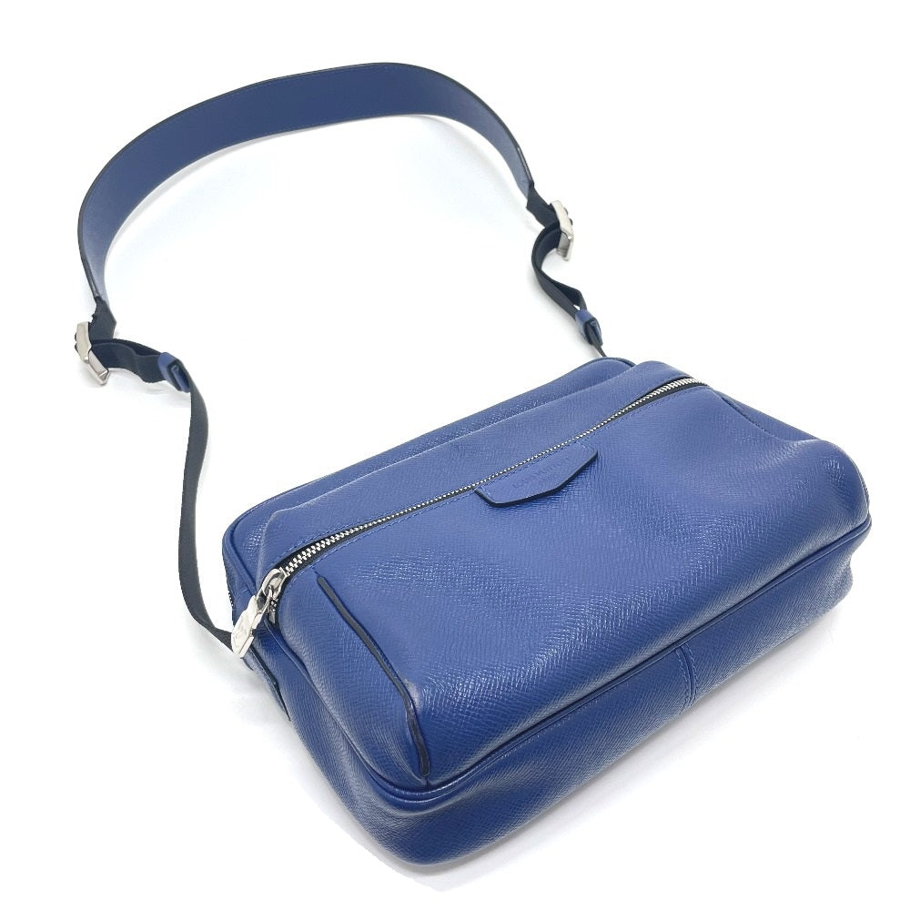 LOUIS VUITTON M33437 Taiga Outdoor Messenger Shoulder Bag in Taiga Leather, Men's, Cobalt Blue