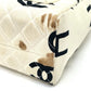 CHANEL CC Coco Mark Matelasse Logo Tote Bag, Cotton Canvas, Women's, Ivory and Black