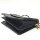 Tory Burch Logo Chain Bag Crossbody Shoulder Bag Leather Women's Black