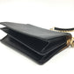 Tory Burch Logo Chain Bag Crossbody Shoulder Bag Leather Women's Black