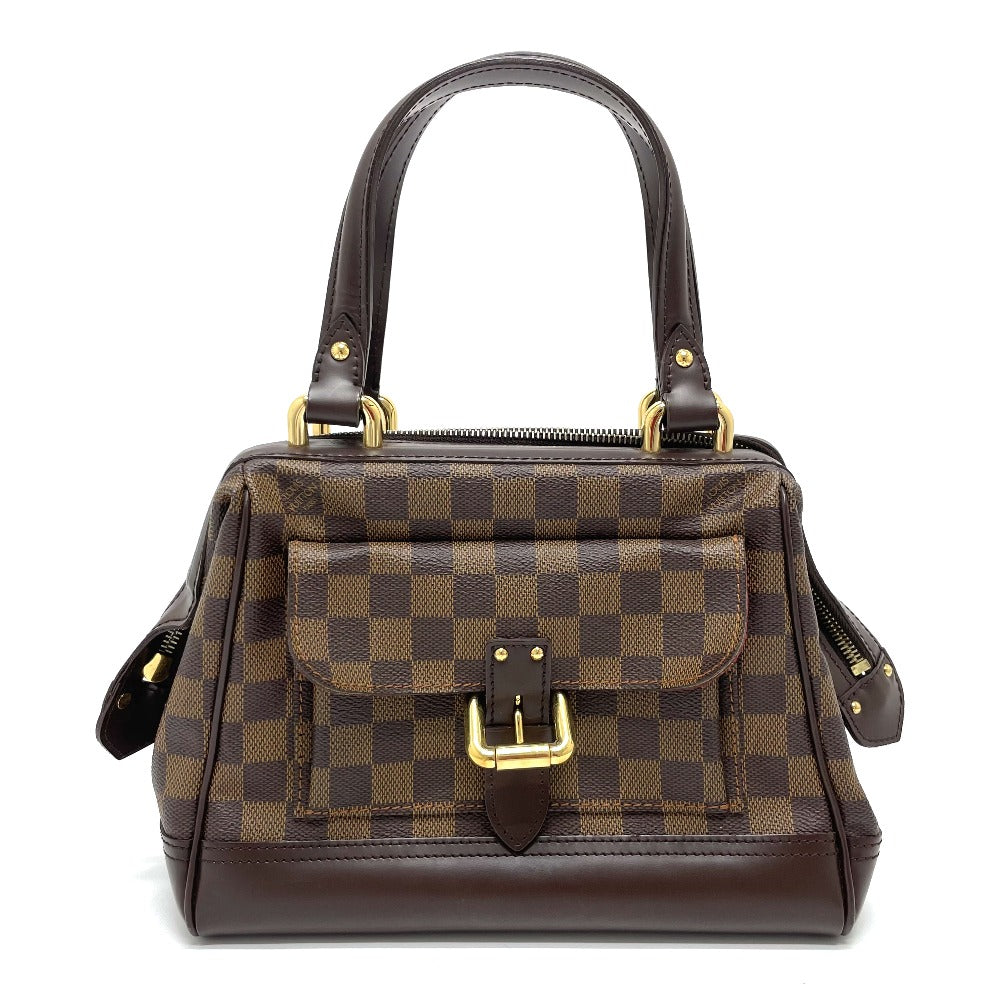 LOUIS VUITTON N51201 Damier Knightsbridge Top Handle Handbag in Damier Canvas and Brown Ebene