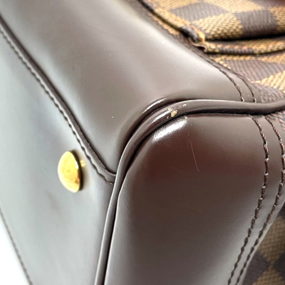 LOUIS VUITTON N51201 Damier Knightsbridge Top Handle Handbag in Damier Canvas and Brown Ebene
