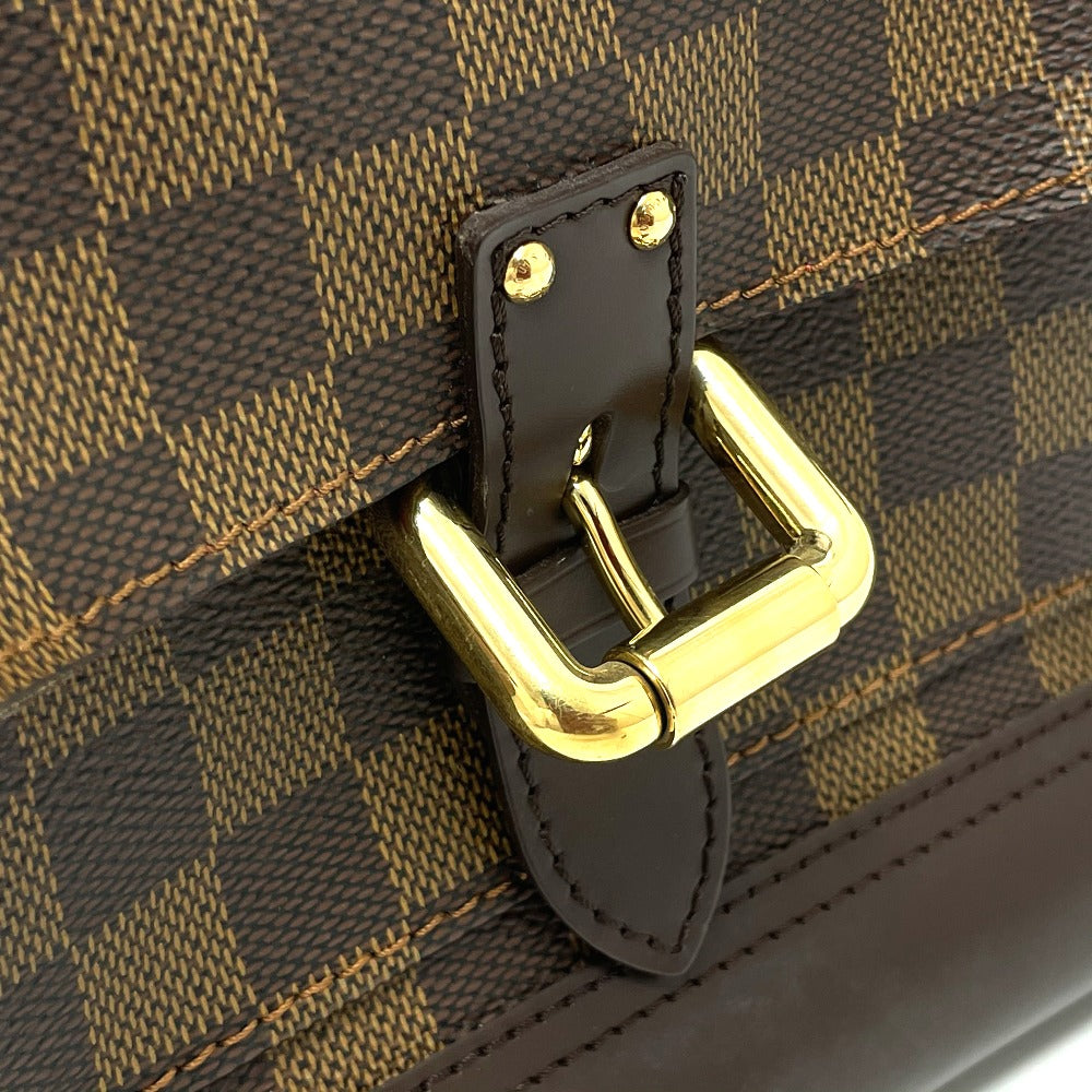 LOUIS VUITTON N51201 Damier Knightsbridge Top Handle Handbag in Damier Canvas and Brown Ebene