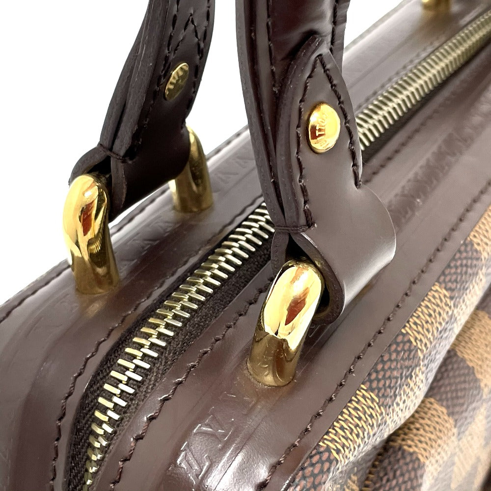 LOUIS VUITTON N51201 Damier Knightsbridge Top Handle Handbag in Damier Canvas and Brown Ebene