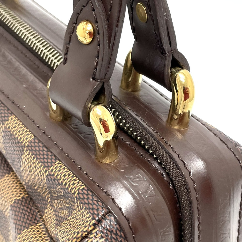 LOUIS VUITTON N51201 Damier Knightsbridge Top Handle Handbag in Damier Canvas and Brown Ebene
