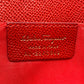 Salvatore Ferragamo Vara Ribbon Clutch Bag, 2-Way Pochette Shoulder Bag, Leather, Women's, Red