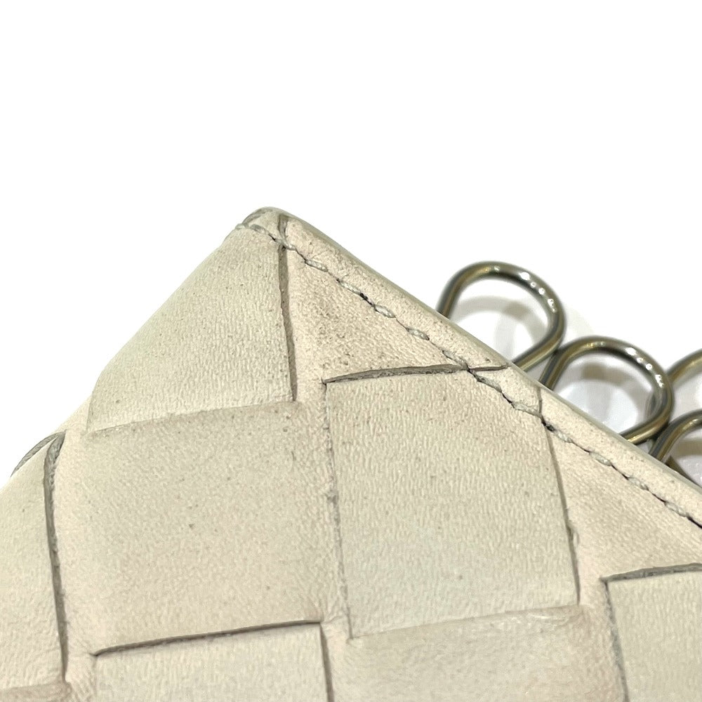 BOTTEGA VENETA 630336 イントレチャート キーリング 6連 キーケース キーケース レザー ユニセックス オフホワイト
