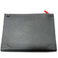 Christian Louboutin spiked studded Sky Pouch clutch bag in black leather.