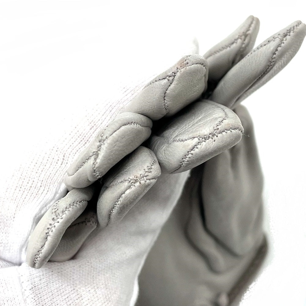 HERMES Jumbo Hook Motif Women's Gloves, Fashion Accessories, Leather Goods, Cold Weather Gear, Women's Leather Gloves, Gray