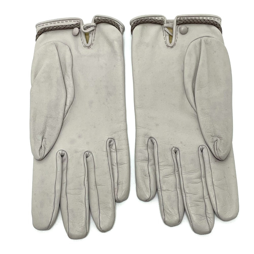 HERMES Jumbo Hook Motif Women's Gloves, Fashion Accessories, Leather Goods, Cold Weather Gear, Women's Leather Gloves, Gray