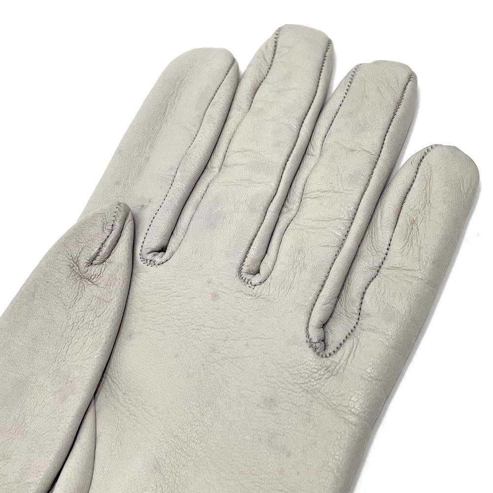 HERMES Jumbo Hook Motif Women's Gloves, Fashion Accessories, Leather Goods, Cold Weather Gear, Women's Leather Gloves, Gray