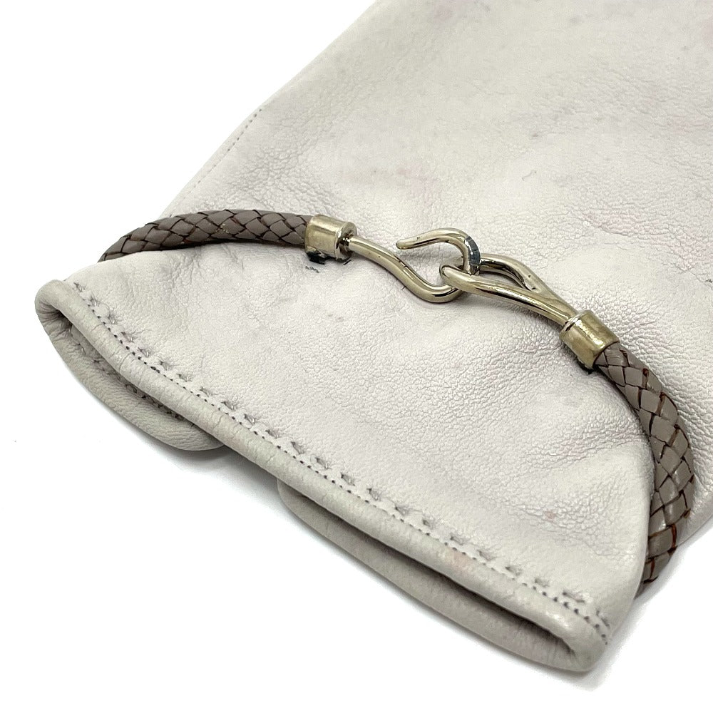 HERMES Jumbo Hook Motif Women's Gloves, Fashion Accessories, Leather Goods, Cold Weather Gear, Women's Leather Gloves, Gray