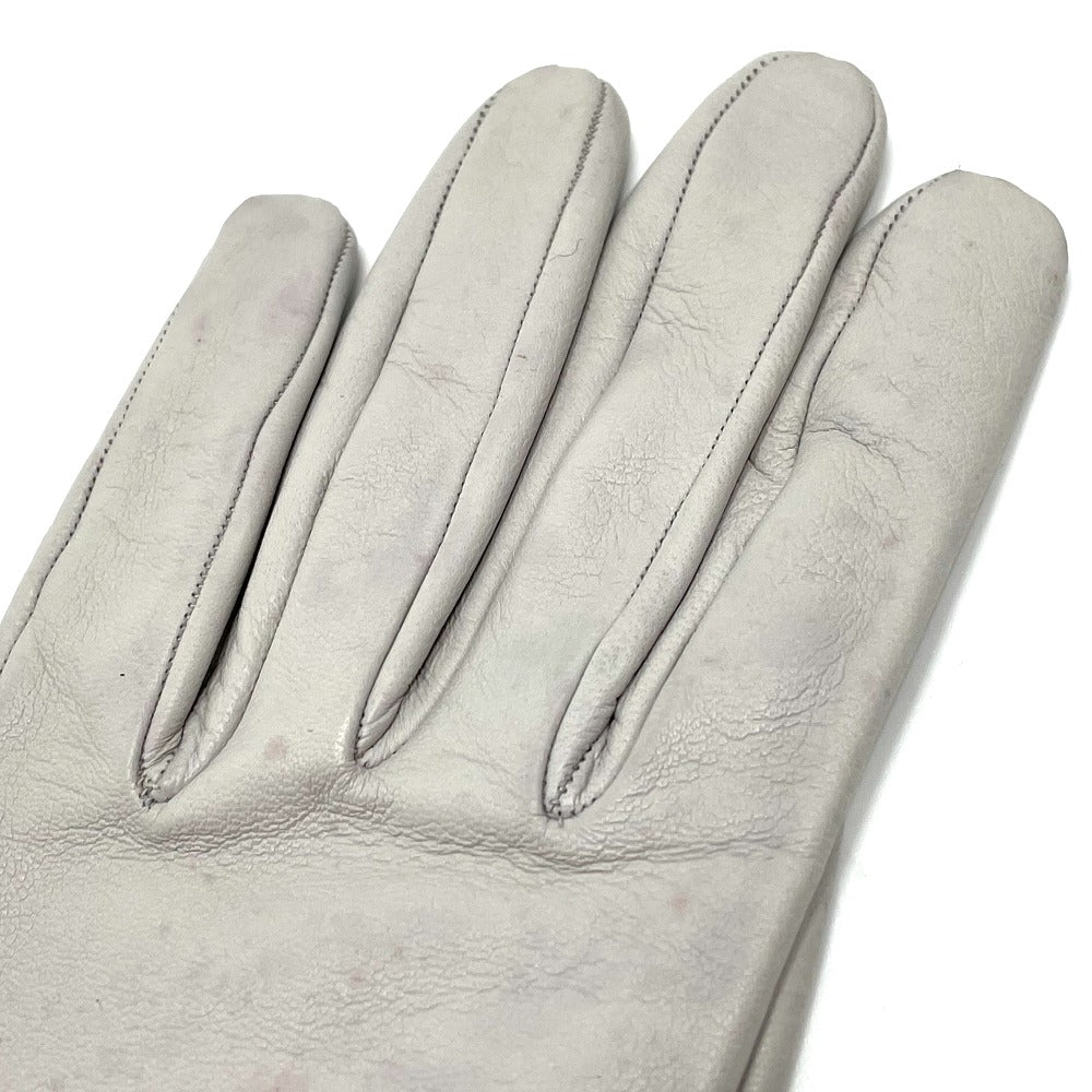 HERMES Jumbo Hook Motif Women's Gloves, Fashion Accessories, Leather Goods, Cold Weather Gear, Women's Leather Gloves, Gray