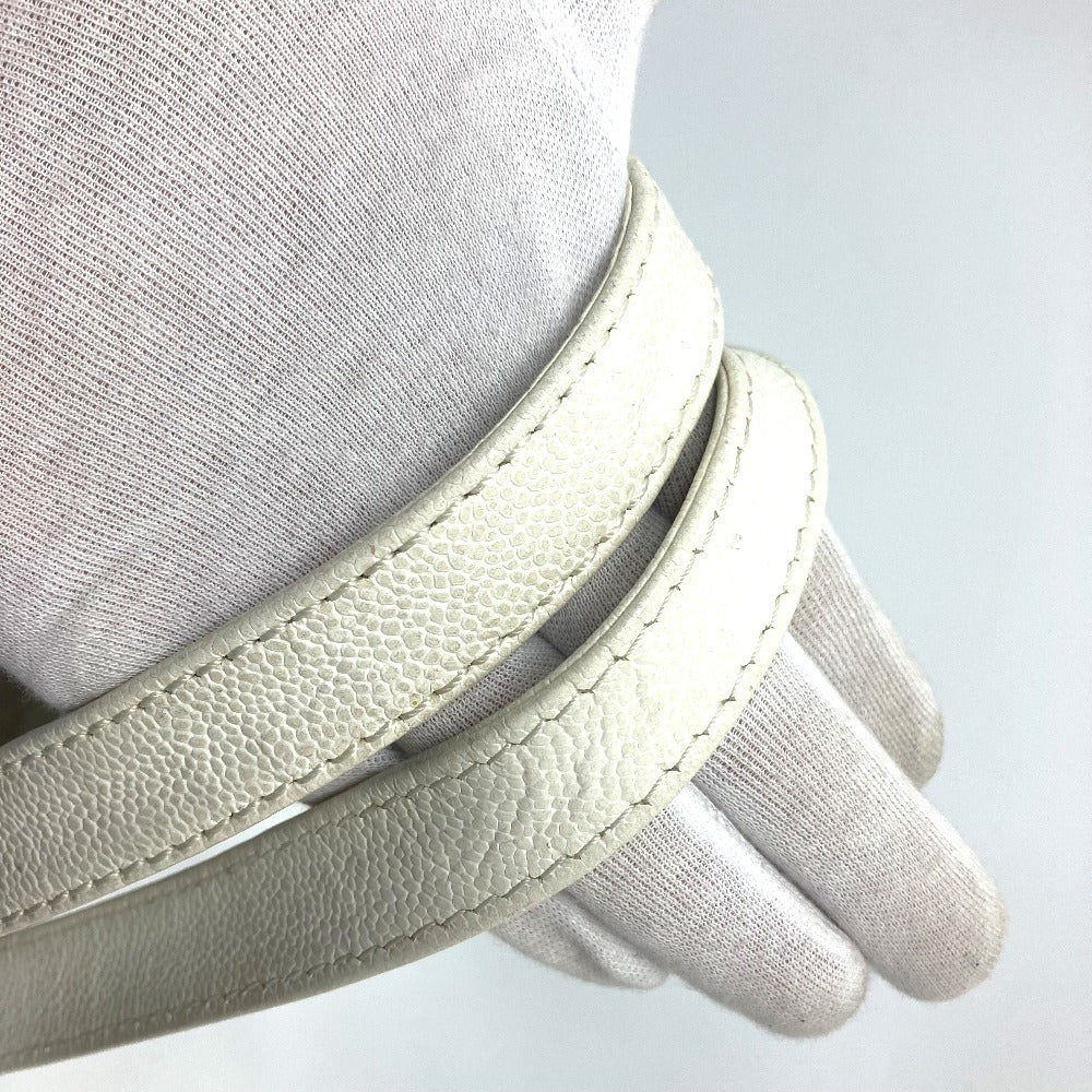 CHANEL CC Coco Mark Handbag/Tote/Shoulder Bag in Caviar Leather, White