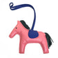 HERMES Horse Rodeo MM Bag Strap Charm by Anjo Milo Women's Rose Azalee x Electric Blue x Vert Chypre Pink x Blue x Gray