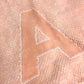 BALENCIAGA 535525 Big Logo Single Towel, Cotton, Unisex, Orange-Pink