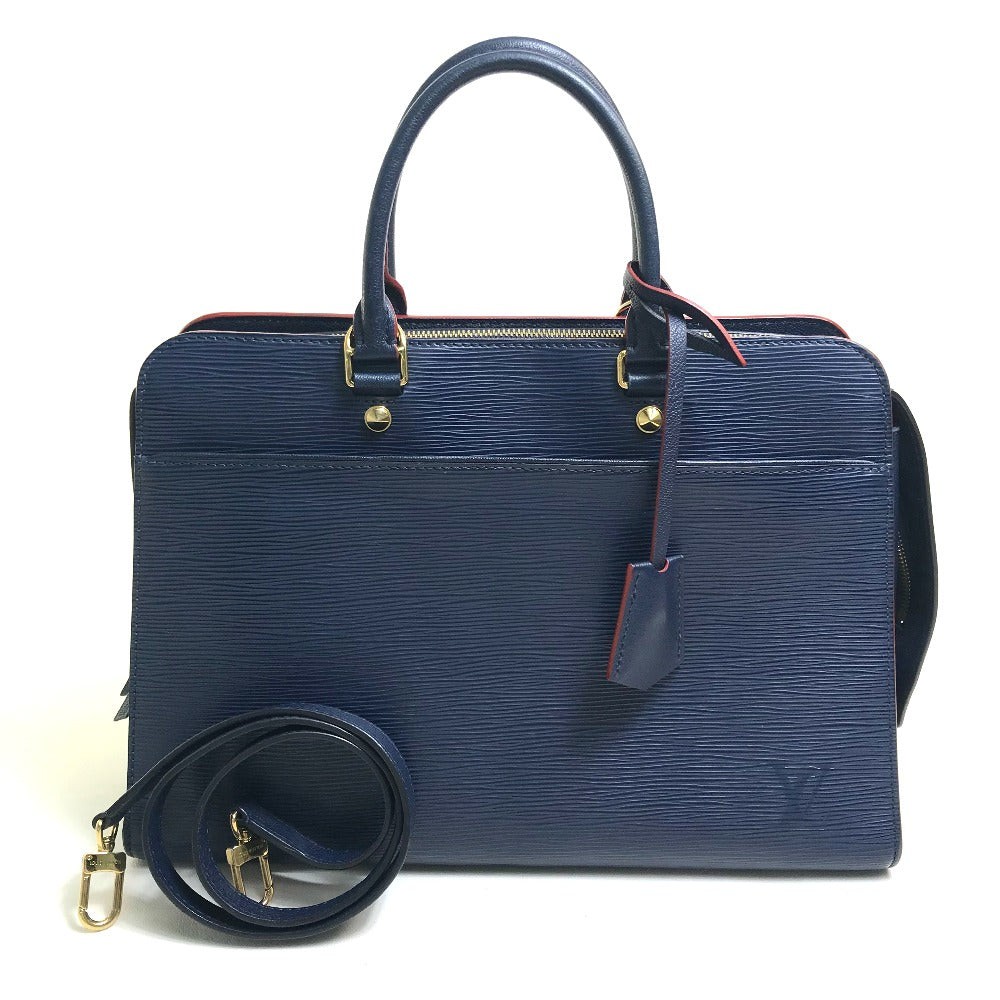 LOUIS VUITTON M54150 Epi Vaneau GM 2-Way Handbag in Epi Leather, Women's, Indigo, Navy, and Red