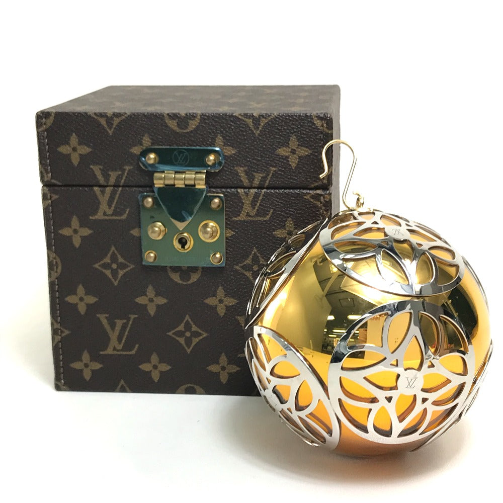 LOUIS VUITTON M47005 Monogram Ornament Ball Object Metal Unisex Gold and Silver