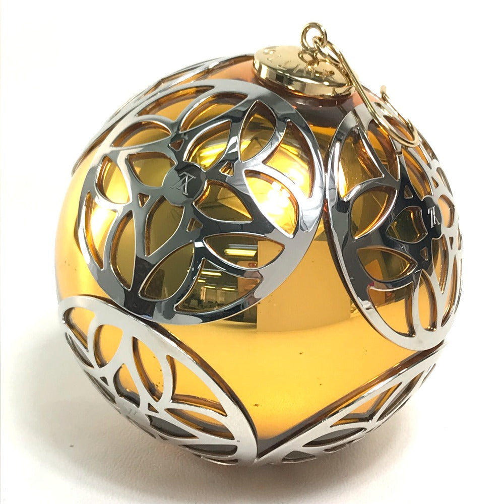 LOUIS VUITTON M47005 Monogram Ornament Ball Object Metal Unisex Gold and Silver