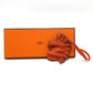 HERMES Zebra/Savannah Strap Bag Charm, Lambskin, Carnelian/Poppy/Serie Orange